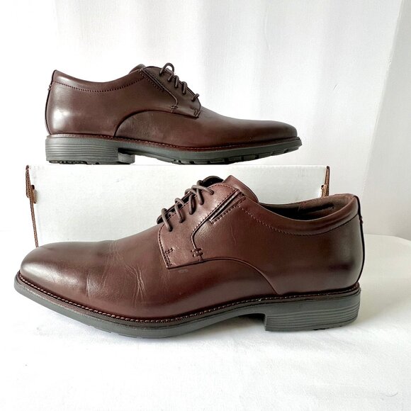 Rockport Total Motion Amalfi Plain Toe, Dark Brown Shoes, Size 11, EC - Picture 2 of 14